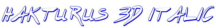 Hakturus 3D Italic Schriftart